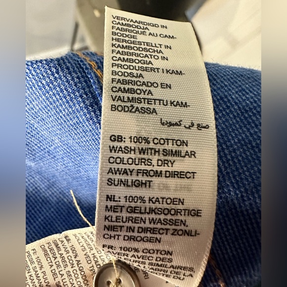 NWT Fat Face Tadlow 100% Cotton Long Sleeve Button Down Shirt Blue Men's Size S - Picture 9 of 10